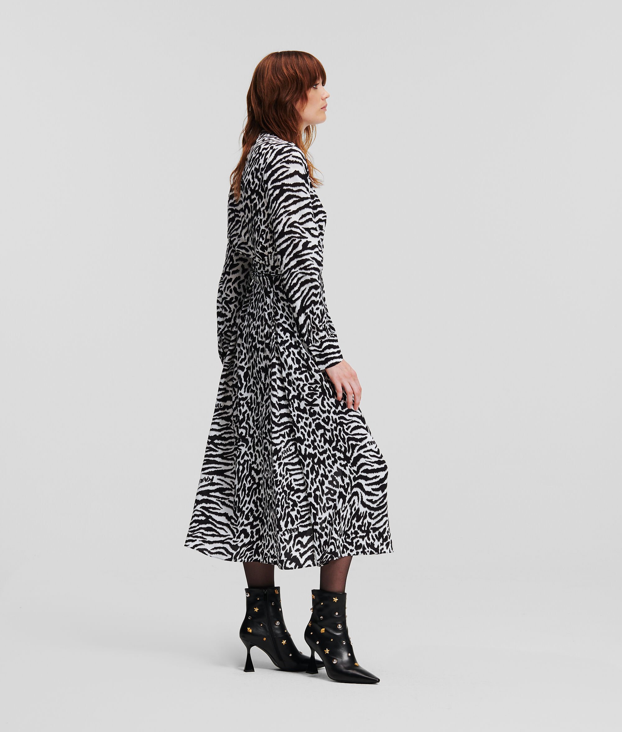 (image for) Refined ANIMAL-PRINT SHIRT DRESS